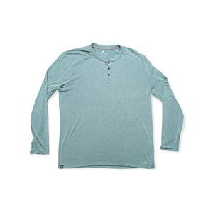 Free Fly Men's XL Long Sleeve Henley Lightweight Performance Bamboo Button Shirt